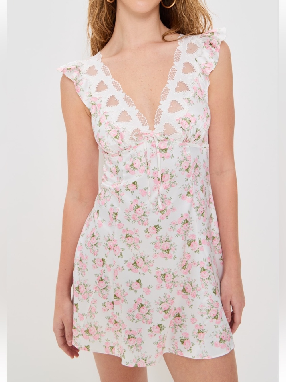 For Love & Lemons Naima Slip Dress L